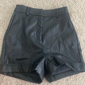Express Faux Leather Extreme High Rise Shorts size 00
